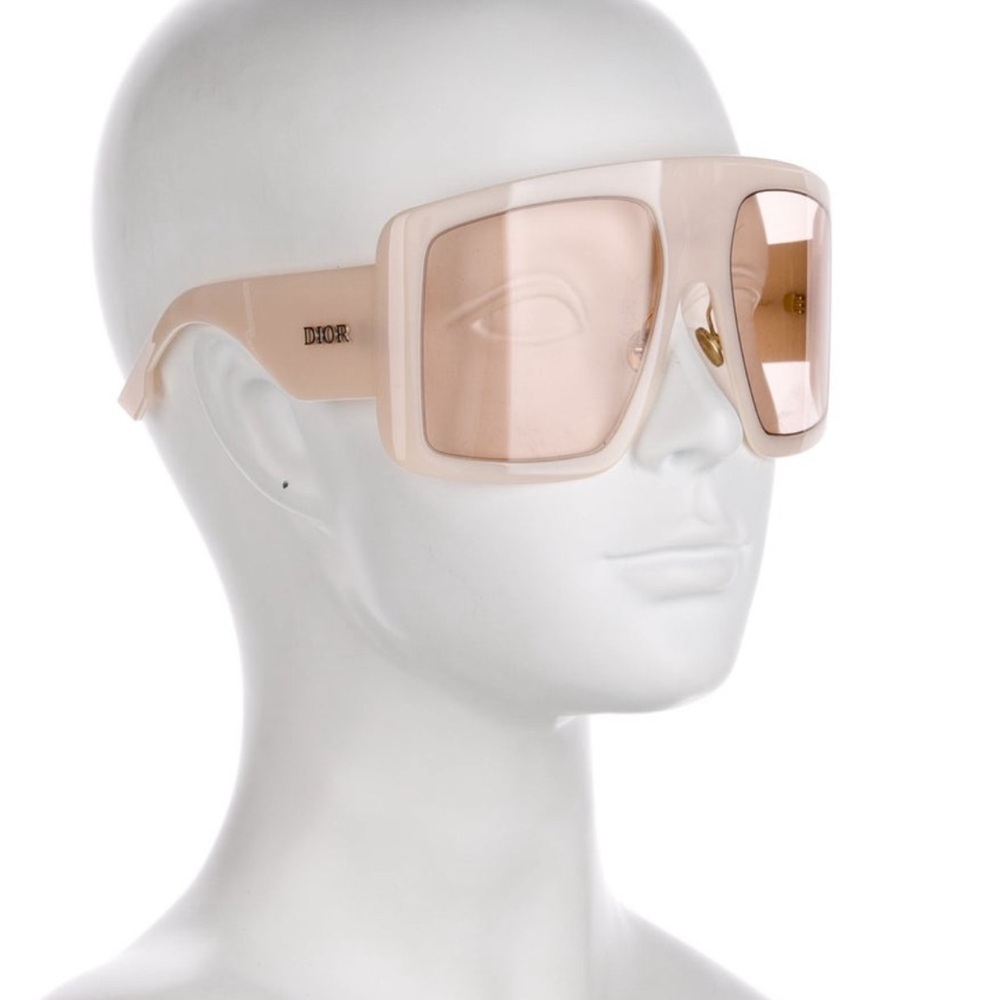 Christian Dior DiorSoLite1 Nude Oversized Shield Sunglasses